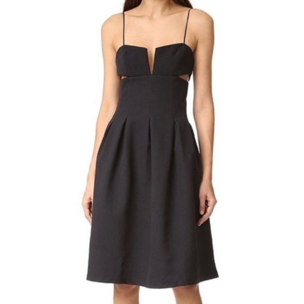 Kendall + Kylie Cutout Black Midi Dress Small